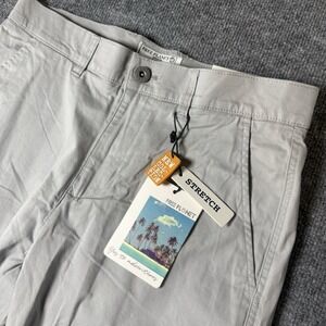 Free Planet Stretch Golf Shorts Men's 28 Gray Casual Chino NWT‎